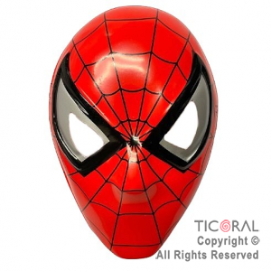 MASCARA ROJA SPIDERMAN PLASTICA x 6